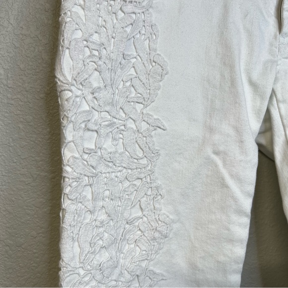 Lilly Pulitzer SOUTH OCEAN SKINNY CROP JEAN Resort White Size 0 - Picture 2 of 4